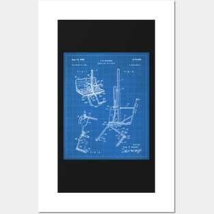 Skiing Patent - Ski Chalet Ski Fan Art - Blueprint Posters and Art